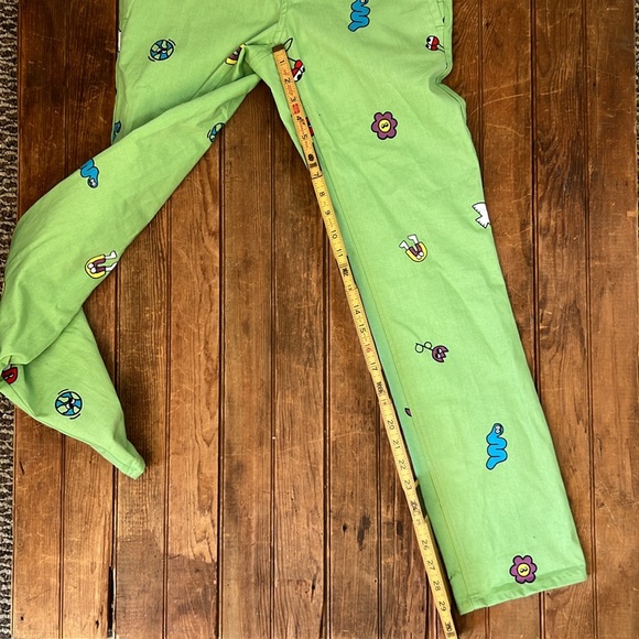 Women’s A.Lab from Zumiez Colorful Graphic Green Pants size 28 - Picture 6 of 8